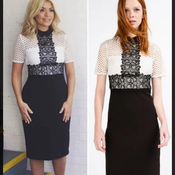 Zara Tube Dress with Lace Top - Picture 4 of 8